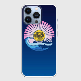 Чехол для iPhone 13 Pro с принтом Bondi Beach Sydney ,  |  | bondi | sydney | акула | восход | закат | море | отдых | пляж | рассвет | сидней | турист