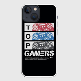 Чехол для iPhone 13 mini с принтом TOP GAMER | ТОП ГЕЙМЕР ,  |  | game | gamer | играть | игрок | игроку | игрушка | игры | консоль | приставка