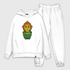 Мужской костюм хлопок OVERSIZE с принтом Чиби Фиона ,  |  | charming | chibi | fiona | forever | gonna | is | me | once | pinocchio | roll | shrek | somebody | the | told | world | артур | в | гарольд | дракон | кот | лорд | мерлин | навсегда | огр | осел | пиноккио | пряник | сапогах | фаркуад | фиона 