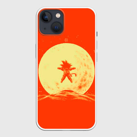 Чехол для iPhone 13 с принтом Гоку и луна ,  |  | anime | dragon ball | moon | аниме | анимэ | драгон бал | дрэгон бол | жемчуг дракона | луна