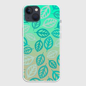Чехол для iPhone 13 с принтом узор из листиков ,  |  | абстракция | веган | вегетарианец | весна | жизнь | здоровое питание | зелень | лето | листики | листья | правильное питание | природа | свежесть | спортсмен | узор | эко | экология