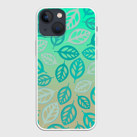 Чехол для iPhone 13 mini с принтом узор из листиков ,  |  | абстракция | веган | вегетарианец | весна | жизнь | здоровое питание | зелень | лето | листики | листья | правильное питание | природа | свежесть | спортсмен | узор | эко | экология