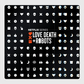 Магнитный плакат 3Х3 с принтом LOVE DEATH + ROBOTS $$$ , Полимерный материал с магнитным слоем | 9 деталей размером 9*9 см | Тематика изображения на принте: love death + robots | love death + robots print | netflix | robots | tv series | лого love death + robots | любовь | надпись love death + robots | принт love death + robots | роботы | сериал