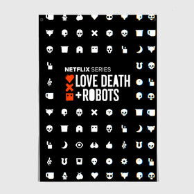 Постер с принтом LOVE DEATH + ROBOTS $$$ , 100% бумага
 | бумага, плотность 150 мг. Матовая, но за счет высокого коэффициента гладкости имеет небольшой блеск и дает на свету блики, но в отличии от глянцевой бумаги не покрыта лаком | Тематика изображения на принте: love death + robots | love death + robots print | netflix | robots | tv series | лого love death + robots | любовь | надпись love death + robots | принт love death + robots | роботы | сериал