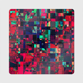 Магнит виниловый Квадрат с принтом HAPPY WINDOWS , полимерный материал с магнитным слоем | размер 9*9 см, закругленные углы | Тематика изображения на принте: abstract | абстракция | квадраты | красное | прямоугольники