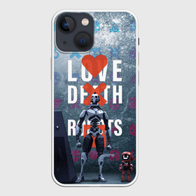 Чехол для iPhone 13 mini с принтом Любовь смерть и роботы ,  |  | love | lovedeathandrobots | loverobot | robot