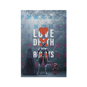 Обложка для паспорта матовая кожа с принтом Любовь смерть и роботы , натуральная матовая кожа | размер 19,3 х 13,7 см; прозрачные пластиковые крепления | love | lovedeathandrobots | loverobot | robot