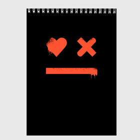 Скетчбук с принтом Smile | Love Death and Robots , 100% бумага
 | 48 листов, плотность листов — 100 г/м2, плотность картонной обложки — 250 г/м2. Листы скреплены сверху удобной пружинной спиралью | death | ldr | logo | love | netflix | robots | smile | анимация | кино | лого | лср | любовь | нетфликс | роботы | сериал | смайл | смайлик