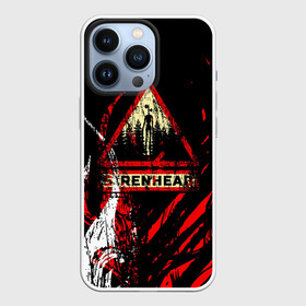 Чехол для iPhone 13 Pro с принтом Danger : Siren Head ,  |  | Тематика изображения на принте: scp | siren head | знак | монстр | опасность | персонаж | сиреноголовый