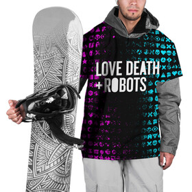 Накидка на куртку 3D с принтом ЛЮБОВЬ СМЕРТЬ И РОБОТЫ , 100% полиэстер |  | death | hear | ldr | logo | love | netflix | robots | smile | анимация | кино | лого | лср | любовь | нетфликс | роботы | сердце | сериал | смайл | смайлик