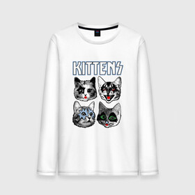 Мужской лонгслив хлопок с принтом Kittens , 100% хлопок |  | Тематика изображения на принте: animal | cat | cute | kiss | kitty | meow | rock | гитара | друг | животные | киска | кисс | китти | кот | котенок | котик | котэ | кошечка | кошка | метал | милый | музыка | мур | мяу | питомец | рок | тигр