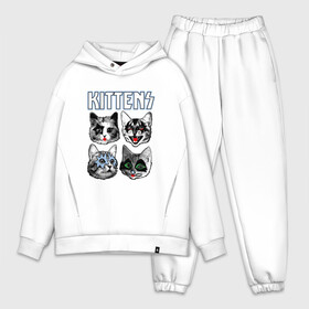 Мужской костюм хлопок OVERSIZE с принтом Kittens ,  |  | animal | cat | cute | kiss | kitty | meow | rock | гитара | друг | животные | киска | кисс | китти | кот | котенок | котик | котэ | кошечка | кошка | метал | милый | музыка | мур | мяу | питомец | рок | тигр