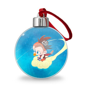 Ёлочный шар с принтом Baby Goku , Пластик | Диаметр: 77 мм | anime | dragon ball | аниме | анимэ | драгон бал | дрэгон бол | жемчуг дракона