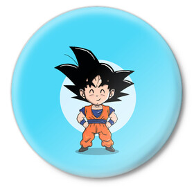 Значок с принтом Sweet Goku ,  металл | круглая форма, металлическая застежка в виде булавки | Тематика изображения на принте: anime | dragon ball | аниме | анимэ | драгон бал | дрэгон бол | жемчуг дракона