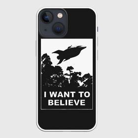 Чехол для iPhone 13 mini с принтом Я хочу верить ,  |  | bender | futurama | i want to believe | planet express | x files | бендер | мульт | мультфильм | планетный экспресс | туранга лила | филипп джэй фрай | футурама | я хочу верить