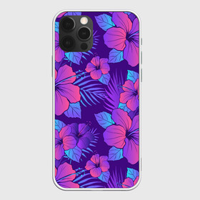 Чехол для iPhone 12 Pro Max с принтом Узор Неоновый Гибискус , Силикон |  | art | bouquet of flowers | floral | garden | gardening | hibiscus | neon | pattern | арт | ботаника | букет цветов | букеты | гигантские цветы | домашние цветы | каркаде | паттерн | рисунок цветов | садовод | садоводство