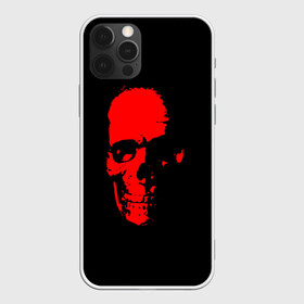 Чехол для iPhone 12 Pro Max с принтом Кровавый череп , Силикон |  | skull | башка | голова | кость | красный череп | черепушка