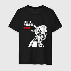 Мужская футболка хлопок с принтом Love, Death and Robots | XBOT 4000 (Z) , 100% хлопок | прямой крой, круглый вырез горловины, длина до линии бедер, слегка спущенное плечо. | death | love | love death robots | netflix | robots | vedeathrobots | xbot 4000 | любовь | нетфликс | роботы | сериал | сериалы