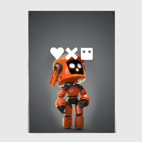 Постер с принтом Love, Death and Robots | K-VRC (Z) , 100% бумага
 | бумага, плотность 150 мг. Матовая, но за счет высокого коэффициента гладкости имеет небольшой блеск и дает на свету блики, но в отличии от глянцевой бумаги не покрыта лаком | Тематика изображения на принте: death | k vrc | love | love death robots | netflix | robots | vedeathrobots | xbot 4000 | врц | любовь | нетфликс | роботы | сериал | сериалы
