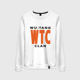 Женский свитшот хлопок с принтом Wu-Tang (WTC) , 100% хлопок | прямой крой, круглый вырез, на манжетах и по низу широкая трикотажная резинка  | Тематика изображения на принте: black | hiphop | method man | music | new york | nyc | odb | old school | rap | rza | wu tang clan | wutang | ву тэнг | граффити | микрофон | музыка | нью йорк | рэп | рэпер | хипхоп