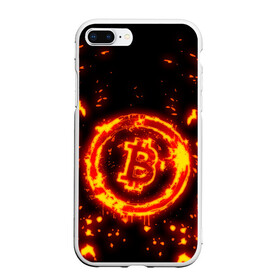 Чехол для iPhone 7Plus/8 Plus матовый с принтом BITCOIN / БИТКОИН / ОГОНЬ , Силикон | Область печати: задняя сторона чехла, без боковых панелей | binance | binance com | bitcoin | bittrex com | btc | exmo me | hodl. | trading | банан биржа | бинанс | биткоин | криптовалюта биржа | криптотрейдер | криптотрейдинг | трейдинг