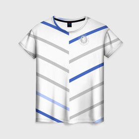 Женская футболка 3D с принтом FC Chelsea Fresh Top (2021 22) , 100% полиэфир ( синтетическое хлопкоподобное полотно) | прямой крой, круглый вырез горловины, длина до линии бедер | 0x000000123 | chelsea | stamford bridge | вернер | канте | стамфорд бридж | челси
