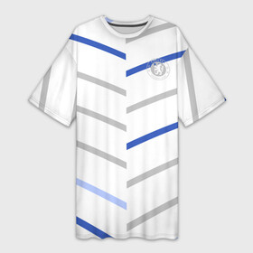 Платье-футболка 3D с принтом FC Chelsea | Summer top (2021 22) ,  |  | 0x000000123 | chelsea | stamford bridge | вернер | канте | стамфорд бридж | челси