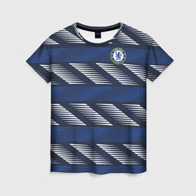 Женская футболка 3D с принтом FC Chelsea Breathe Training Top (2021 22) , 100% полиэфир ( синтетическое хлопкоподобное полотно) | прямой крой, круглый вырез горловины, длина до линии бедер | 0x000000123 | chelsea | stamford bridge | вернер | канте | стамфорд бридж | челси