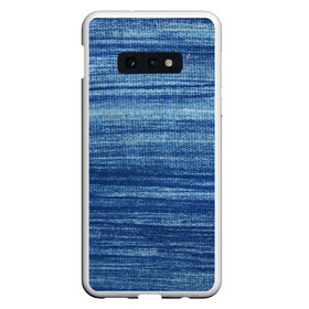 Чехол для Samsung S10E с принтом Texture. Denim , Силикон | Область печати: задняя сторона чехла, без боковых панелей | background | blue | dark | denim | gradient | ice | jeans | paints | ripples | spot | spots | stripes | texture | white | белый | градиент | джинсы | лед | линии | полосы | пятна | пятно | светлый | синий | текстура | темная | ткань | тьма | фон