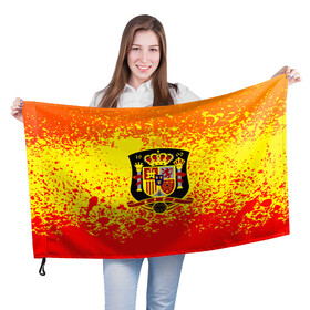 Флаг 3D с принтом Сборная Испании , 100% полиэстер | плотность ткани — 95 г/м2, размер — 67 х 109 см. Принт наносится с одной стороны | spain | барселона | иньеста | испания | новости | пике | последние новости | реал мадрид | россия | сборная испании | спорт | футбол | чемпионат мира | чм