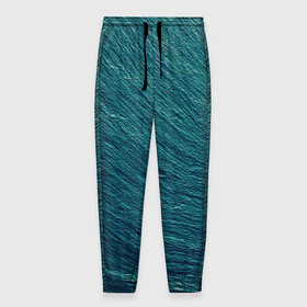 Мужские брюки 3D с принтом Endless Sea , 100% полиэстер | манжеты по низу, эластичный пояс регулируется шнурком, по бокам два кармана без застежек, внутренняя часть кармана из мелкой сетки | background | blue | dark | gradient | green | lines | ocean | paints | ripples | sea | spot | spots | stripes | texture | waves | волны | голубая | градиент | зеленый | краски | линии | море | океан | полосы | пятна | пятно | рябь | текстура | т