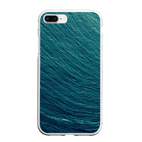 Чехол для iPhone 7Plus/8 Plus матовый с принтом Endless Sea , Силикон | Область печати: задняя сторона чехла, без боковых панелей | background | blue | dark | gradient | green | lines | ocean | paints | ripples | sea | spot | spots | stripes | texture | waves | волны | голубая | градиент | зеленый | краски | линии | море | океан | полосы | пятна | пятно | рябь | текстура | т