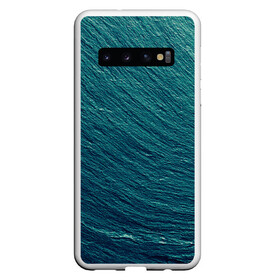 Чехол для Samsung Galaxy S10 с принтом Endless Sea , Силикон | Область печати: задняя сторона чехла, без боковых панелей | Тематика изображения на принте: background | blue | dark | gradient | green | lines | ocean | paints | ripples | sea | spot | spots | stripes | texture | waves | волны | голубая | градиент | зеленый | краски | линии | море | океан | полосы | пятна | пятно | рябь | текстура | т