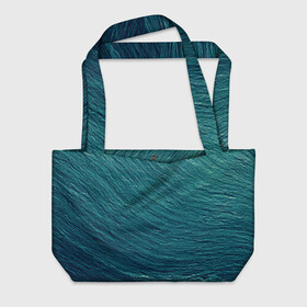 Пляжная сумка 3D с принтом Endless Sea , 100% полиэстер | застегивается на металлическую кнопку; внутренний карман застегивается на молнию. Стенки укреплены специальным мягким материалом, чтобы защитить содержимое от несильных ударов
 | background | blue | dark | gradient | green | lines | ocean | paints | ripples | sea | spot | spots | stripes | texture | waves | волны | голубая | градиент | зеленый | краски | линии | море | океан | полосы | пятна | пятно | рябь | текстура | т