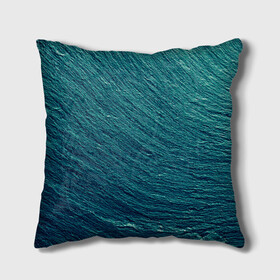 Подушка 3D с принтом Endless Sea , наволочка – 100% полиэстер, наполнитель – холлофайбер (легкий наполнитель, не вызывает аллергию). | состоит из подушки и наволочки. Наволочка на молнии, легко снимается для стирки | Тематика изображения на принте: background | blue | dark | gradient | green | lines | ocean | paints | ripples | sea | spot | spots | stripes | texture | waves | волны | голубая | градиент | зеленый | краски | линии | море | океан | полосы | пятна | пятно | рябь | текстура | т