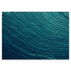 Поздравительная открытка с принтом Endless Sea , 100% бумага | плотность бумаги 280 г/м2, матовая, на обратной стороне линовка и место для марки
 | Тематика изображения на принте: background | blue | dark | gradient | green | lines | ocean | paints | ripples | sea | spot | spots | stripes | texture | waves | волны | голубая | градиент | зеленый | краски | линии | море | океан | полосы | пятна | пятно | рябь | текстура | т