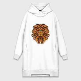 Платье-худи хлопок с принтом Голова Льва узор Мандала ,  |  | africa | alpha | leo | lion | male | mandala | mane | pattern | predator | pride | savanna | savannah | альфа | альфач | африка | большая киса | большой кот | грива | король зверей | лев | лео | лион | прайд | саванна | самец | хищник | хищни