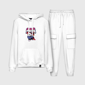 Женский костюм хлопок (с толстовкой) с принтом Friday Night Funkin ,  |  | boyfriend | browser games | friday night funkin | papyrus | sans | браузерные игры | волосы синего цвета | главный герой игры | дружок | персонажи friday night funkin