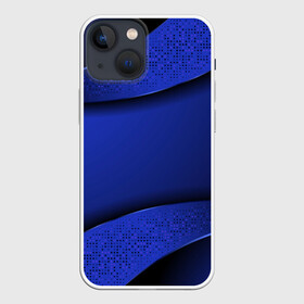 Чехол для iPhone 13 mini с принтом 3D BLUE Вечерний синий цвет ,  |  | 3d | 3д | luxury | versace | vip | абстракция | блеск | блестки | версаче | вип | паттерн | роскошь | соты | текстуры