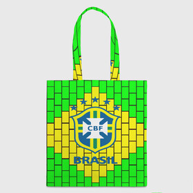Шоппер 3D с принтом Сборная Бразилии , 100% полиэстер | Плотность: 200 г/м2; Размер: 34×35 см; Высота лямок: 30 см | brazil | neymar | бразилия | коутиньо | марсело | неймар | роберто карлос | роналдиньо | роналдо | сборная бразилии | спорт | футбол | чемпионат мира