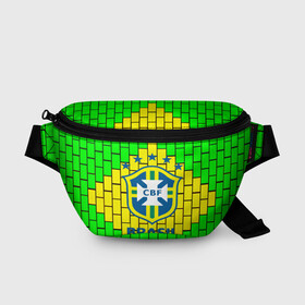 Поясная сумка 3D с принтом Сборная Бразилии , 100% полиэстер | плотная ткань, ремень с регулируемой длиной, внутри несколько карманов для мелочей, основное отделение и карман с обратной стороны сумки застегиваются на молнию | brazil | neymar | бразилия | коутиньо | марсело | неймар | роберто карлос | роналдиньо | роналдо | сборная бразилии | спорт | футбол | чемпионат мира