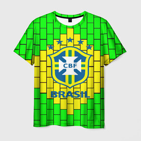 Мужская футболка 3D с принтом Сборная Бразилии , 100% полиэфир | прямой крой, круглый вырез горловины, длина до линии бедер | brazil | neymar | бразилия | коутиньо | марсело | неймар | роберто карлос | роналдиньо | роналдо | сборная бразилии | спорт | футбол | чемпионат мира