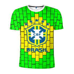 Мужская футболка 3D спортивная с принтом Сборная Бразилии , 100% полиэстер с улучшенными характеристиками | приталенный силуэт, круглая горловина, широкие плечи, сужается к линии бедра | brazil | neymar | бразилия | коутиньо | марсело | неймар | роберто карлос | роналдиньо | роналдо | сборная бразилии | спорт | футбол | чемпионат мира
