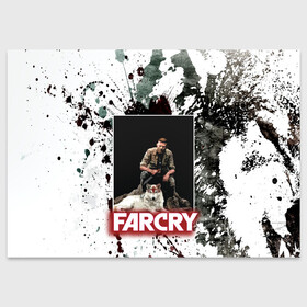 Поздравительная открытка с принтом FARCRY WOLF , 100% бумага | плотность бумаги 280 г/м2, матовая, на обратной стороне линовка и место для марки
 | far cry | far cry 5 | far cry new dawn | far cry primal | farcry | fc 5 | fc5 | game | new dawn | primal | игры | постапокалипсис | фар край | фар край 5