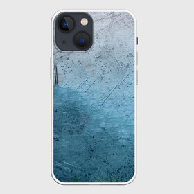 Чехол для iPhone 13 mini с принтом Blue Glass ,  |  | Тематика изображения на принте: background | blue | cracks | dark | gradient | ice | lines | ocean | paints | scratches | sea | texture | голубая | градиент | краски | лед | линии | море | океан | полосы | пятна | стекло | текстура | темная | трещины | тьма | фон | цар