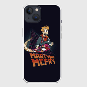 Чехол для iPhone 13 с принтом Back to Futurama ,  |  | bender | futurama | planet express | бендер | мульт | мультфильм | планетный экспресс | туранга лила | филипп джэй фрай | футурама