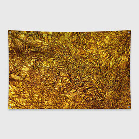 Флаг-баннер с принтом Сусальное золото , 100% полиэстер | размер 67 х 109 см, плотность ткани — 95 г/м2; по краям флага есть четыре люверса для крепления | Тематика изображения на принте: gold | золото | золотой | мятая | сусальное | фольга