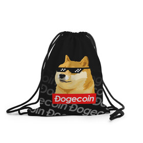 Рюкзак-мешок 3D с принтом DOGECOIN / DOGE / ДОГИКОИН , 100% полиэстер | плотность ткани — 200 г/м2, размер — 35 х 45 см; лямки — толстые шнурки, застежка на шнуровке, без карманов и подкладки | Тематика изображения на принте: crypto | cryptocurrency | doge | dogecoin | elon mask | trading | биржа криптовалют | доги | догикоин | илон маск | криптовалюта | мем | трейдинг.