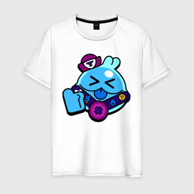 Мужская футболка хлопок с принтом SQUEAK (ICON) 8 , 100% хлопок | прямой крой, круглый вырез горловины, длина до линии бедер, слегка спущенное плечо. | android | brawl | brawl stars | clash | game | squeak | stars | андроид | игра | мобильные игры | скуик