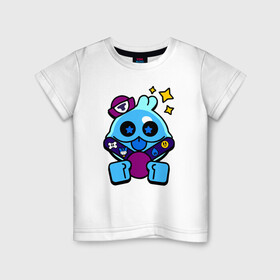 Детская футболка хлопок с принтом SQUEAK (ICON) 5 , 100% хлопок | круглый вырез горловины, полуприлегающий силуэт, длина до линии бедер | Тематика изображения на принте: android | brawl | brawl stars | clash | game | squeak | stars | андроид | игра | мобильные игры | скуик